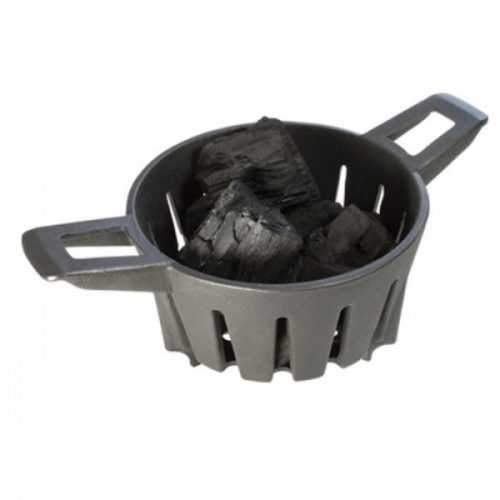 cesto in ghisa per carbonella